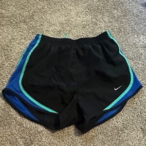 Nike Black and Blue Running Shorts